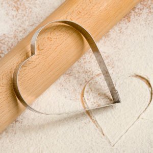 not your cookie cutter rolling pin - roling pin with heart cookie cutter